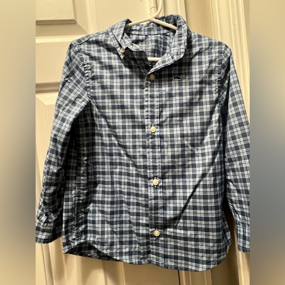 Vineyard Vines Boy’s Blue Plaid Shirt Performance Material 3T - Picture 1 of 5